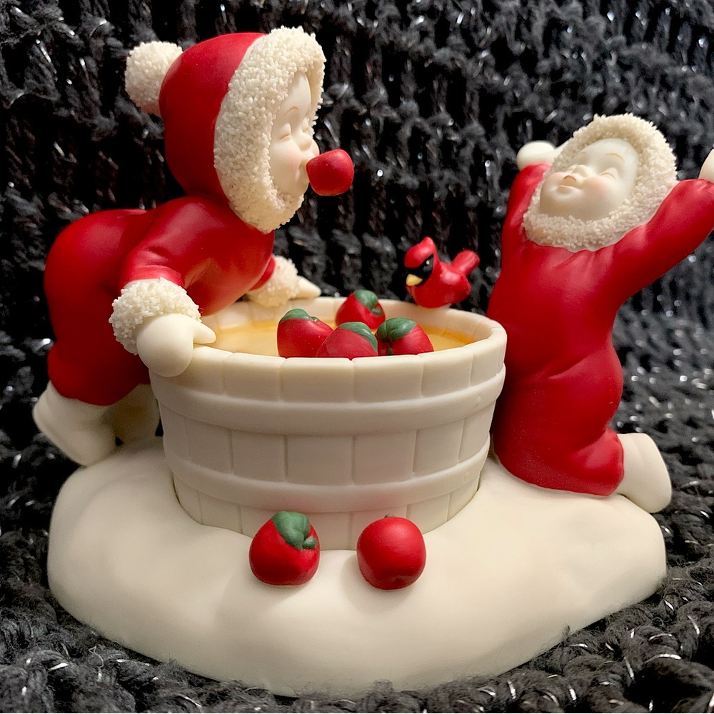 “Bobbing For Apples” snow babies